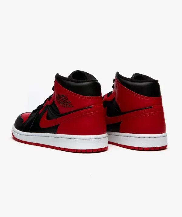 Air Jordan 1 Mid Black Gym Red White - Imagen 2